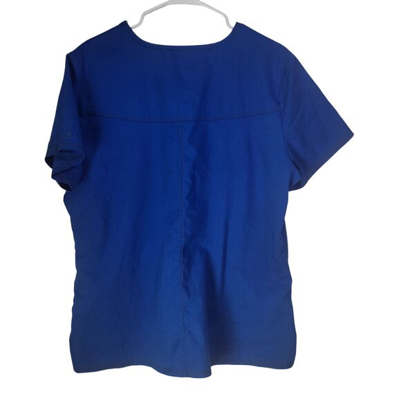 Dickies Women's XL Scrub Top Royal Blue Pockets Utility Loop Nurse Dr Tech Med - Picture 3 of 12